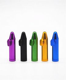 Retail Wholease Metal Tip Bullet Snuff Rocket Snorter Sniffer Metal Pipe Cleaners Wood Cigarette Pipe Cleaner Mouth Tips Pouch8056333