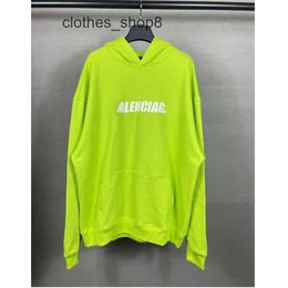 Sweater Version Men Hoodie Sweaters Loose Hooded High balencigs Hoodies Paris Sleeved b Long Family Adhesive Tape Casual Paper Letter Printing Unisex W8KH