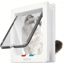 Cat Carriers 1pc Interior Pet Door Large Exterior 4 Locking Modes Suitable For Window And Wall Strong Durable