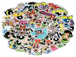 74 cartoon movie powerpuff policewoman Skin Protectors diy graffiti stickers laptop trolley case ins waterproof sticker5800790