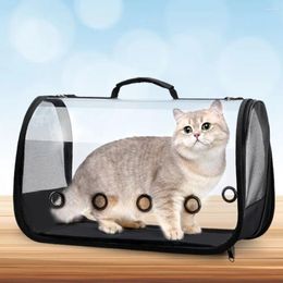 Cat Carriers S/M/L Multifunctional Pet Supplies Side Open For Small Dog PVC Space Travel Carrier Handbag Bag