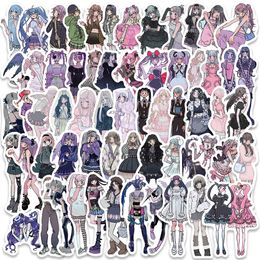 63PCS Domi Girl Lolita Kawaii Stickers Pink Poster Stickers for DIY Laptop Motorcycle Luggage Skateboard Kid Decals Sticker