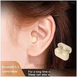 Headphones Earphones Mini Auricares Bluetooth Invisible Earphone Slee Headset Wireless Sleep Earbud Noise Reduction With Mic Charging Dhwkc