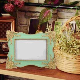 Frames European Style Po Frame Desk Retro Picture Vintage Outline Gold Props Resin Display Decor