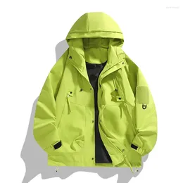 Men's Jackets 2024 Spring Fashionable Hooded Coat Trendy Versatile Waterproof Windproof Jacket Youth Leisure Sports Charge J90