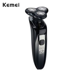 Kemei LCD Display Waterproof Electric Shaver Men Wet Dry Beard Razor Facial Shaving Machine Rechargeable Fit Philips Series 7000