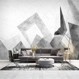 Wallpapers Milofi3D Nordic Modern Minimalist Melancholic Urban Geometric TV Background Wall