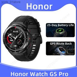 Wristwatches HONOR GS Pro Smart 1.39 5ATM GPS Bluetooth Call Smart SpO2 Heart Rate Monitor Fitness Sport For Men L240402