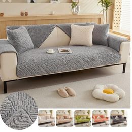 Chair Covers Thicken Jacquard Sofa Cover For Living Room Non-Slip Dustproof Cushion Towel Universal Winter Warm Couch Home Decor