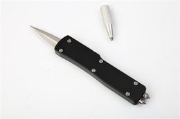 Small venom straight out double Breaking glass Knife D2 Steel Blade Aluminium alloy coated with black titanium Handles Outdoor Tactical Combat Knives