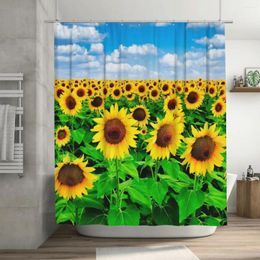 Shower Curtains Field Of Sunflowers Kalbar Queensland Curtain 72x72in With Hooks DIY Pattern Bathroom Decor