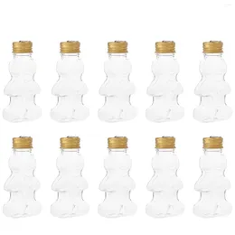 Vases 10 Pcs Christmas Bottle Water Bottles Gingerbread Empty Cover Party Juice Style Candy Jars Aluminum Portable Adorable