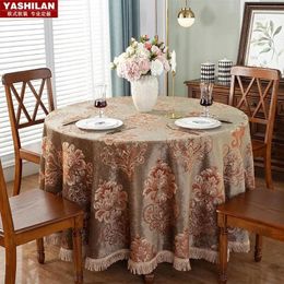 Table Cloth Fabric Round El Luxury American Dining Cotton Linen
