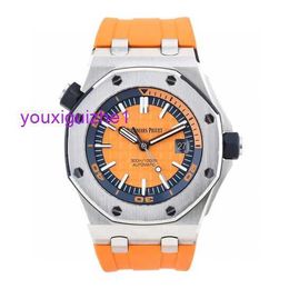 Luxury AP Wristwatch Royal Oak Offshore Series 15710ST Automatic Mechanical Mens Watch Panel 42mm with Security Card
