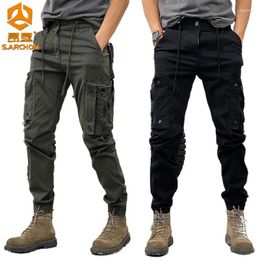 Men's Pants American Work Men Cotton Straight Leg Multi-pockets Functional Urban Trousers Outdoor Tactical Casual Male