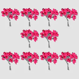 Decorative Flowers 10 Bundles Christmas Headwear Artificial Berry Flower Fake Red Decor Holly Picks DIY Berries For Simulation Stems