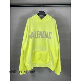 Men Sweaters balencigs Hoodies Hoodie Sweater High Version Paris Tape Direct Spray Printing Washed Worn Out Men's Women's Hooded Aristocratic F RN1E