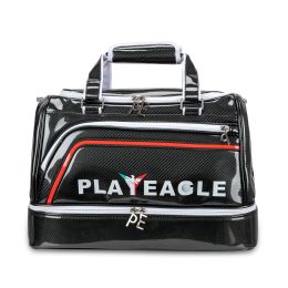 Bags PLAYEAGLE Promotional Boston Bag Waterproof PU Golf Duffle Bag Golf Clothing Bag with Separate Shoes Storage Bag White Black