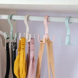 Hooks Multifunctional Punch-free 4 Rotating Hook Coat Hanging Rack Household Bags Clothes Belts Ties Scarf Storage Organizer