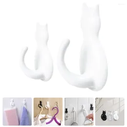 Decorative Plates 2pcs Wall Hook Kitchen Hanging Coat Cute Hanger