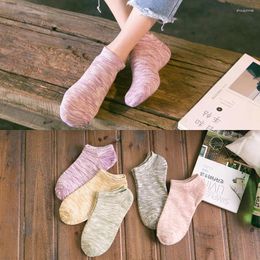 Women Socks Comfortable Cotton Girl Boat Ankle Low Female Invisible Color Boy Slipper Casual Hosiery 1pair 2pcs WS98