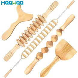 Wood Therapy Massage Tools Wooden Guasha Tool Anti Cellulite Massage Roller Tool Handheld Cellulite Massage Wooden Cube Massager 240329