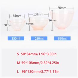 3pcs/Set Plaster Mixing Bowl Dental Tools Material Soft Bowl Color Transparent Rubber Leather Bowls