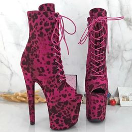 Dance Shoes 20CM/8inches Suede Upper Modern Sexy Nightclub Pole High Heel Platform Women's Ankle Boots 180
