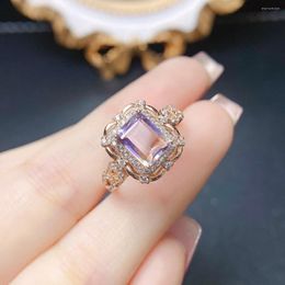 Cluster Rings FS Real S925 Sterling Silver Natural Ametrine Ring With Certificate Fine Charm Wedding Jewelry For Women MeiBaPJ