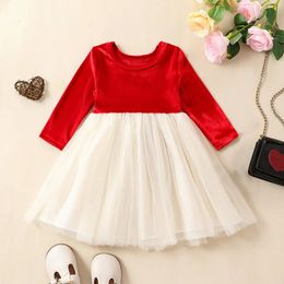 Valentine s Day Outfits 6 12 18 24Months 4t 5t Toddler Baby Girl Heart Long Sleeve Tutu Tulle Princess Party 240326