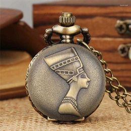 Pocket Watches Antique Commoners Design Men Women Arabic Number Quartz Analogue Watch Long Sweater Chain Full Clock Collectable