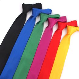 Candy Colour Ties For Men Women Polyester Classic Neckties Mens Neck Ties 8cm Width Tie Skinny Solid Necktie For Wedding Party
