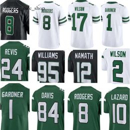 Football Jersey Joe Namath Joe Klecko Ahmad Sauce Gardner Aaron Rodgers Zach Wilson Breece Hall Quinnen Williams Jermaine Johnson II Garrett Wilson Allen 24ss 745