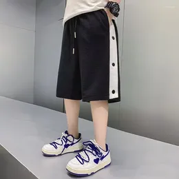 Men's Shorts Boys' Sports Shorts: Summer Mid Big Korean Fashion Split Pants: Children's Sweetheart Versatile Pants Style