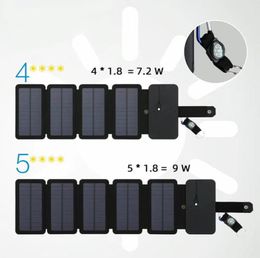 9W Mono Solar Panels Charger Portable Solar Outdoors Emergency 5V2A Power Charger for Mobile Phone Tablets6076518