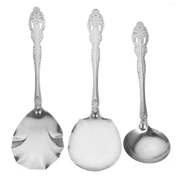 Spoons 3pcs Serving Buffet Spoon Soup Kitchen Gadgets