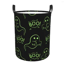 Laundry Bags Dirty Basket Funny Ghost Cloud Boo Folding Clothing Storage Bucket Toy Home Waterproof Organiser