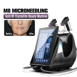Newly Fractional Rf Microneedling Machine RF Face Lifting Rejuvenation Anti Ageing Micro Needle Stretch Marks Removal Device 2 Handles can Work Together