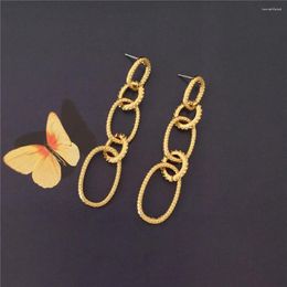 Dangle Earrings Fashion Long Drop Party Metal Rust Proof Gold Color Plated Charm Jewelry Bijoux Gift