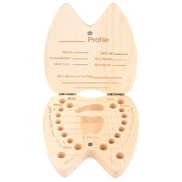 Tooth Decanter for Baby Teeth with Names Made of Wood Milk Tooth Box Curved Box with Engraving Personalised with Name M