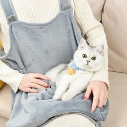 Cat Carriers Pet Clothing Cat-Holding Non-Hair Apron Cats Warm Comfortable Carrier For Backpack Pets Pouch