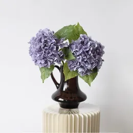 Decorative Flowers Purple Hydrangea Artificial Flower Branches Decoration Wedding Bouquet Arrangement Decor Home