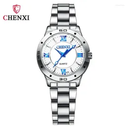 Wristwatches CHENXI Waterproof Clock Stainless Steel Bracelet Fashion Women Watch Top Female Business Lady Girl Wristwatch 027