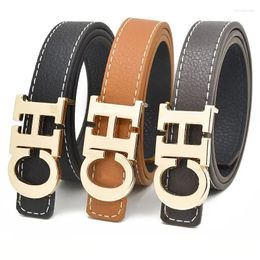 Belts 2024 Fashion Designer Letter Buckle Men's And Women's Pure H-shaped Light Luxury Belt