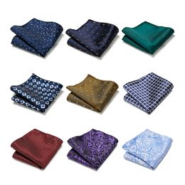 126 Many Colour Newest design Woven Silk Handkerchief Pocket Square Male Brown Clothing accessories Polka dot Fit Group