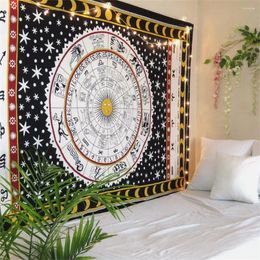 Tapestries Bohemian Horoscope Tapestry Zodiac Astrology Wall Hanging Hippie Bedspread Throw