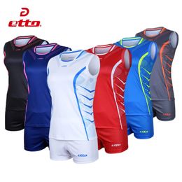 Etto Professional Volleyball Team Suits For Women Quick Dry Sleeveless Jersey Volleyball Set Female Match Tracksuit S~4XL HXB026 240319