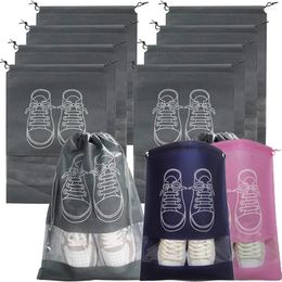 Storage Bags 5pcs Portable Shoes Bag Travel Waterproof Drawstring Pocket Closet Organizer Clothing Classified