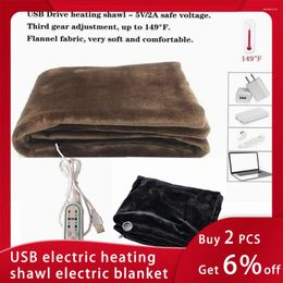 Blankets 80x45cm Heated Shawl Blanket Timer Function Scarf Wearable Electric Heating Washable Three Temperature Settings