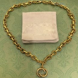 Classici gioielli di moda in oro G Pendenti Collane con ciondolo da sposa Alta qualità con scatola
